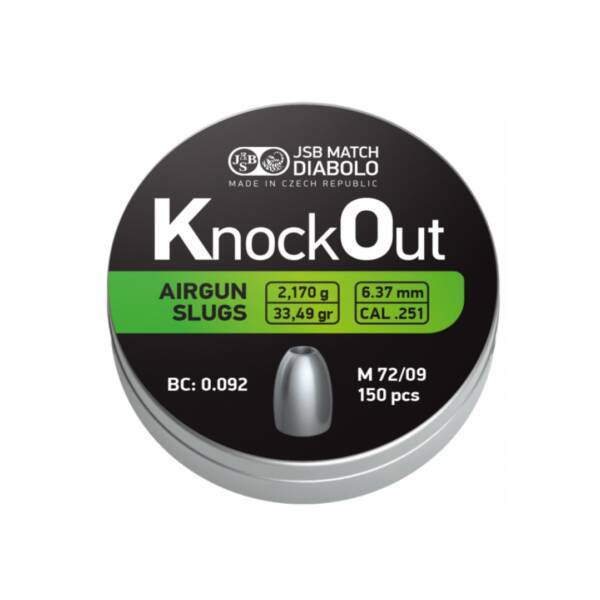 Чашки JSB Knock-out Slug 150бр cal 6.35mm