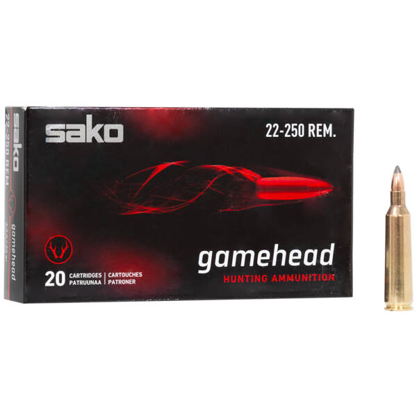 Says 22-250 Remington, Gamehead 50 gr