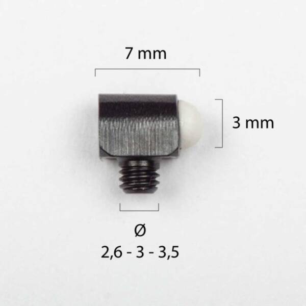 Бяла сменяемa мушка-2.6/3/3.5 mm