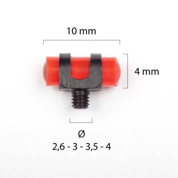 Червенa флуоресцентнa сменяемa мушка-2.6/3/3.5/4 mm