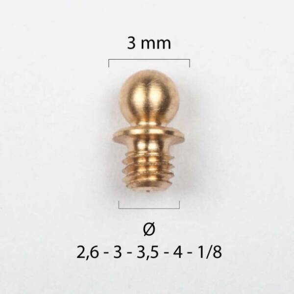 Месингова сменяемa мушка-2.6/3/3.5/4 mm