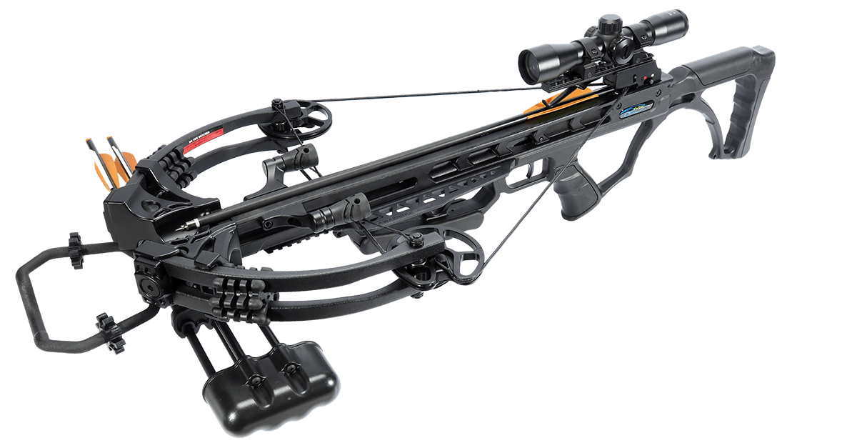 Арбалет MKXB63BK-Kit, Полиспастен, Черен, 200 либри, Комплект