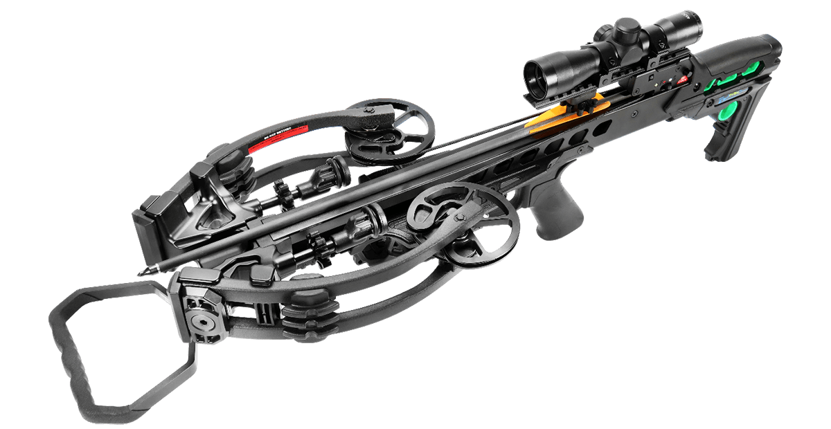 Арбалет MKXB70BK-Kit, Полиспастен, Черен, 215 либри, Комплект