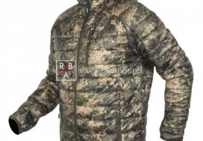 Alpine Pixel Forest Camo Quilted Hooded Jacket, Hart